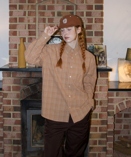 ERSCO(イーアルエスコ)の「シンボルラベルチェックシャツ_ベージュ(シャツ/ブラウス・レディース・その他・X-LARGE/MEDIUM/LARGE)」の11枚目の写真