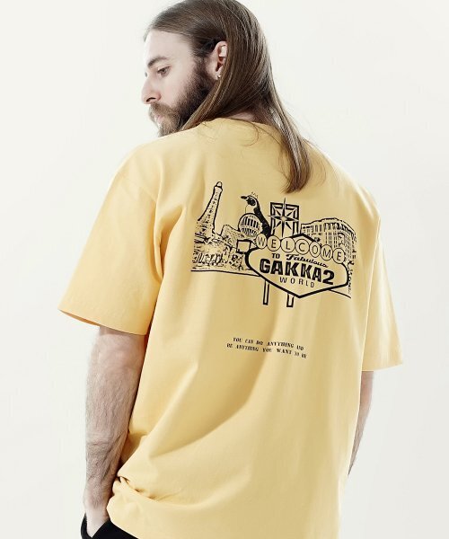 GAKKAI UNIONS(ガッカイユニオンズ)の「ベガス半袖Tシャツイエロー(Tシャツ/カットソー・レディース・その他・LARGE/MEDIUM)」の1枚目の写真