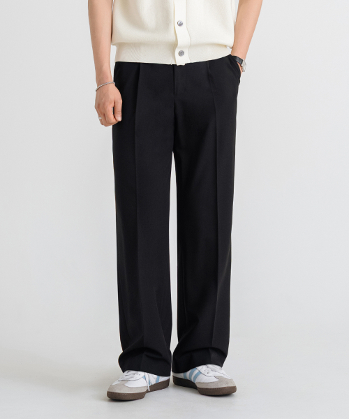 LEMAIN SECOND（リメインセカンド）の「ONE-TUCK SEMI WIDE HIDDEN BANDING SLACKS [BLACK]（スラックス・メンズ・その他・LARGE/X-LARGE/XX-LARGE/XXX-LARGE/SMALL/MEDIUM）」の2枚目の写真