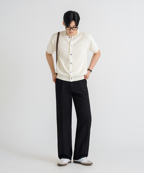 LEMAIN SECOND（リメインセカンド）の「ONE-TUCK SEMI WIDE HIDDEN BANDING SLACKS [BLACK]（スラックス・メンズ・その他・LARGE/X-LARGE/XX-LARGE/XXX-LARGE/SMALL/MEDIUM）」の3枚目の写真