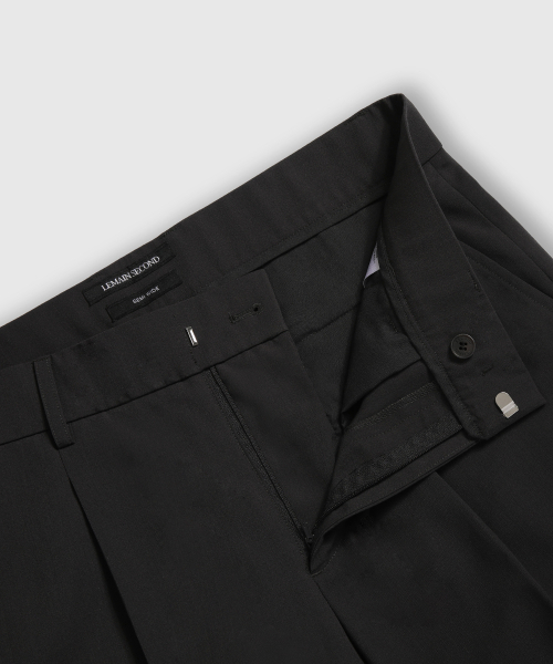LEMAIN SECOND（リメインセカンド）の「ONE-TUCK SEMI WIDE HIDDEN BANDING SLACKS [BLACK]（スラックス・メンズ・その他・LARGE/X-LARGE/XX-LARGE/XXX-LARGE/SMALL/MEDIUM）」の7枚目の写真