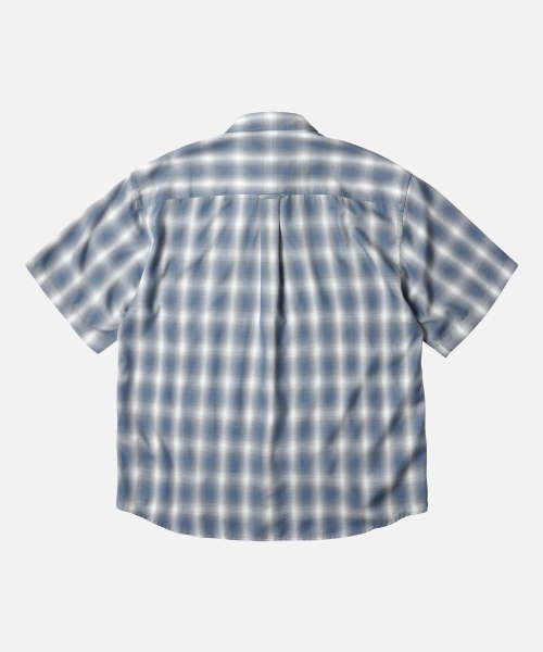 FRIZMWORKS(フリズムワークス)の「OMBRE CHECK RELAXED HALF SHIRT _ BLUE(シャツ/ブラウス・メンズ・その他・MEDIUM/LARGE)」の2枚目の写真