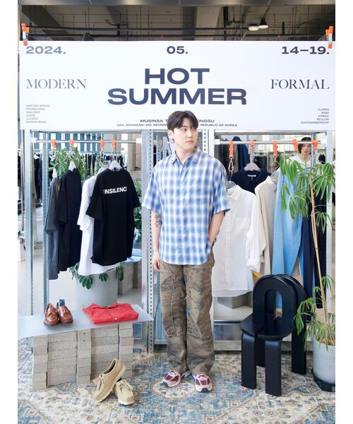 FRIZMWORKS(フリズムワークス)の「OMBRE CHECK RELAXED HALF SHIRT _ BLUE(シャツ/ブラウス・メンズ・その他・MEDIUM/LARGE)」の7枚目の写真