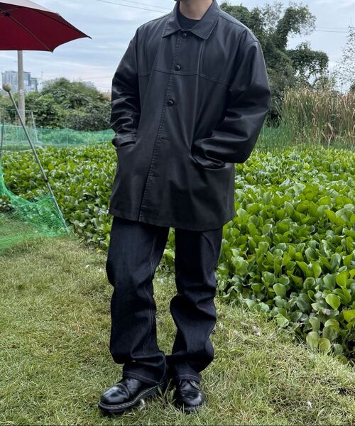 PARTIMENTO(パルティメント)の「VTG ウォッシュドレザーコートブラック(ライダースジャケット・メンズ・その他・LARGE/MEDIUM)」の2枚目の写真