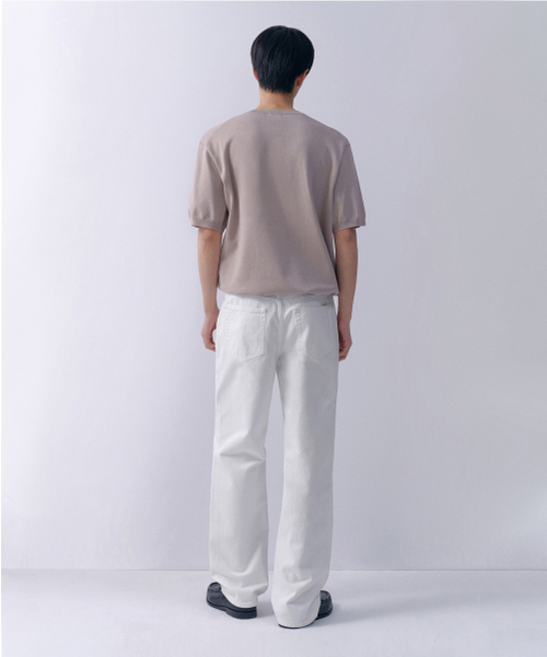 MUSINSA STANDARD（ムシンサスタンダード）の「レギュラーフィットデニムパンツ[ホワイト]（デニムパンツ・メンズ・その他・33/38/42/36/34/32/31/40/30/29）」の4枚目の写真