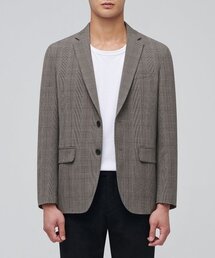 グレンチェックベーシックブレザー[ダークベージュ]