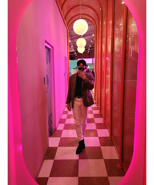 MUSINSA STANDARD（ムシンサスタンダード）の「グレンチェックベーシックブレザー[ダークベージュ]（テーラードジャケット・メンズ・その他・MEDIUM/LARGE/X-LARGE）」の15枚目の写真