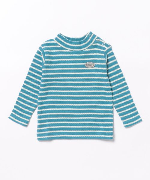 RAGMART(ラグマート)の「ジャガードリブTシャツ(Tシャツ/カットソー・キッズ・グレー/ブラック/ブラック×ホワイト・80cm/90cm/95cm)」の1枚目の写真