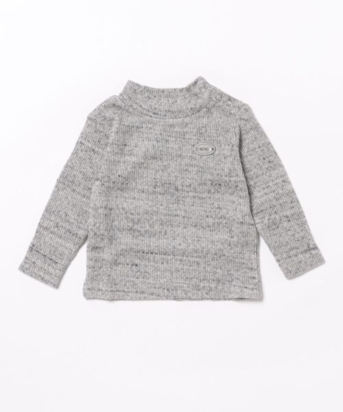 RAGMART(ラグマート)の「ジャガードリブTシャツ(Tシャツ/カットソー・キッズ・グレー/ブラック/ブラック×ホワイト・80cm/90cm/95cm)」の3枚目の写真