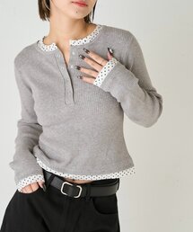 WHO'S WHO gallery | レイヤードヘンリーニット(ニット/セーター)