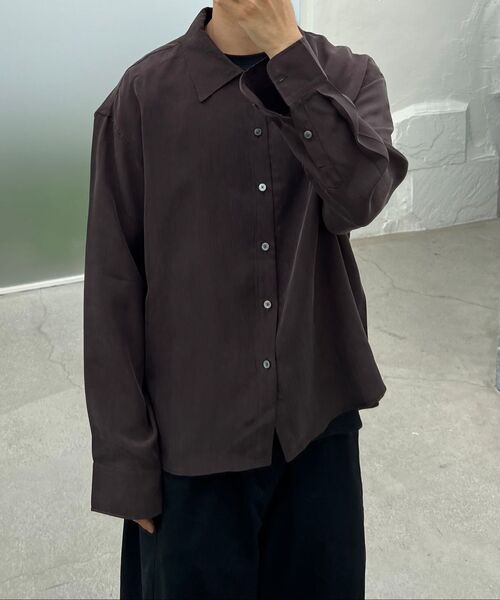 DIVEIN（ダイブイン）の「LOOSED CUPRA SHIRTS (BROWN)（シャツ/ブラウス・メンズ・その他・2/1）」の2枚目の写真