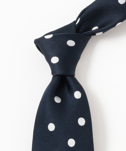 BEAMS F（ビームスエフ）の「FITZGERALD / シルク ドット柄 ネクタイ（ネクタイ・メンズ・ネイビー/インディゴブルー・ONE SIZE）」の4枚目の写真