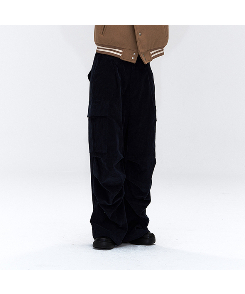 ERER（エルエル）の「[UN] コーデュロイ ユーティリティ カーペンターパンツ ネイビー（その他パンツ・レディース・ネイビー・1/3/5）」の5枚目の写真