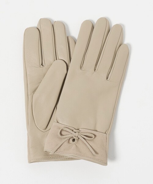 BEAUTY&YOUTH UNITED ARROWS(ビューティーアンドユースユナイテッドアローズ)の「レザー×スエード コンビ リボン グローブ(手袋・レディース・ダークブラウン/ダークグレー/ナチュラル・FREE)」の10枚目の写真