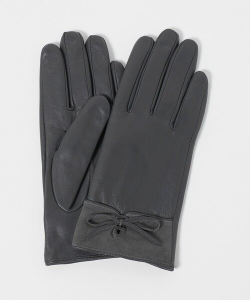 BEAUTY&YOUTH UNITED ARROWS(ビューティーアンドユースユナイテッドアローズ)の「レザー×スエード コンビ リボン グローブ(手袋・レディース・ダークブラウン/ダークグレー/ナチュラル・FREE)」の13枚目の写真