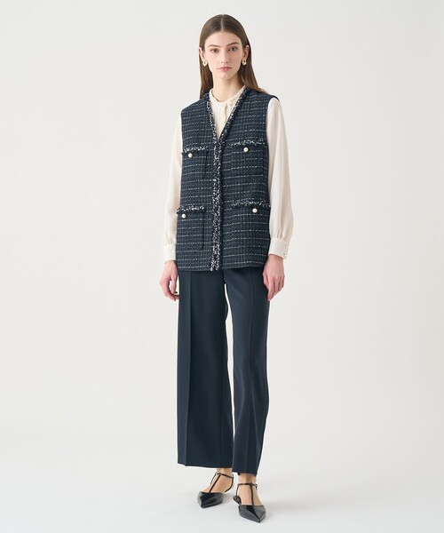 ANAYI（アナイ）の「【Eternal Line 2026】ストレッチクロスイージーワイドパンツ（その他パンツ・レディース・ブルー/ピンクベージュ/ネイビー・36/38）」の8枚目の写真