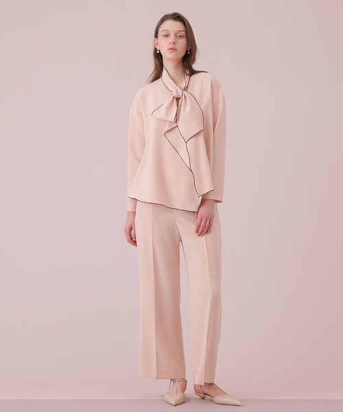 ANAYI（アナイ）の「【Eternal Line 2026】ストレッチクロスイージーワイドパンツ（その他パンツ・レディース・ブルー/ピンクベージュ/ネイビー・36/38）」の12枚目の写真