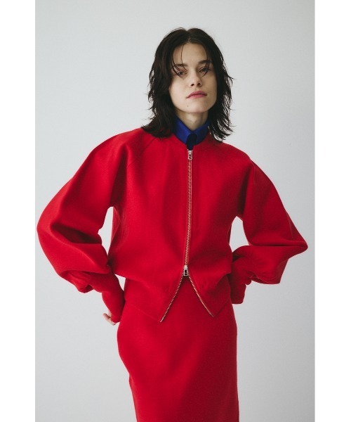 Zip up knit topsジップアップニットトップス