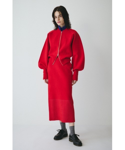 HeRIN.CYE(ヘリンドットサイ)の「Zip up knit tops ジップアップニットトップス(ニット/セーター・レディース・レッド/グレー・FREE)」の18枚目の写真