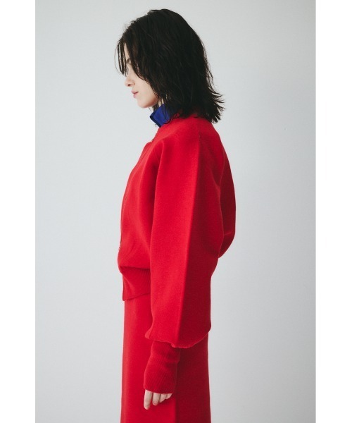 HeRIN.CYE(ヘリンドットサイ)の「Zip up knit tops ジップアップニットトップス(ニット/セーター・レディース・レッド/グレー・FREE)」の19枚目の写真