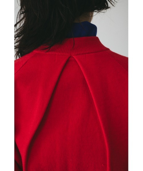 HeRIN.CYE(ヘリンドットサイ)の「Zip up knit tops ジップアップニットトップス(ニット/セーター・レディース・レッド/グレー・FREE)」の14枚目の写真