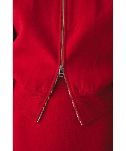 HeRIN.CYE(ヘリンドットサイ)の「Zip up knit tops ジップアップニットトップス(ニット/セーター・レディース・レッド/グレー・FREE)」の15枚目の写真