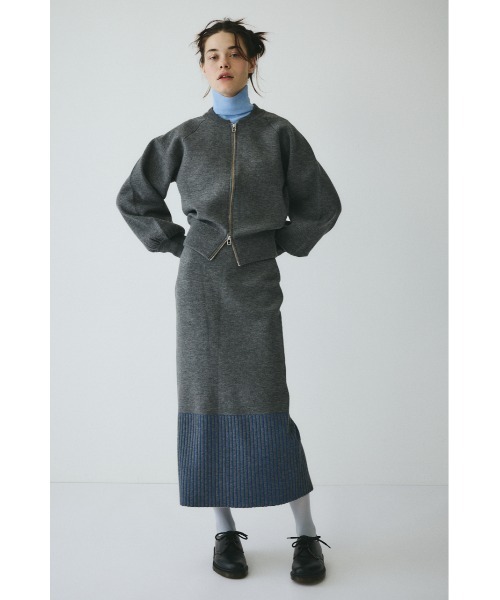 HeRIN.CYE(ヘリンドットサイ)の「Zip up knit tops ジップアップニットトップス(ニット/セーター・レディース・レッド/グレー・FREE)」の11枚目の写真