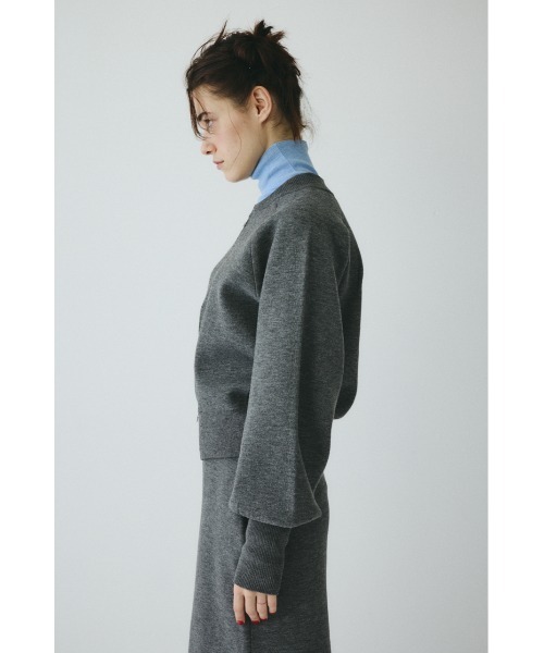 HeRIN.CYE(ヘリンドットサイ)の「Zip up knit tops ジップアップニットトップス(ニット/セーター・レディース・レッド/グレー・FREE)」の12枚目の写真