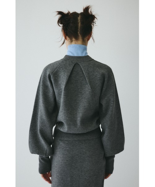 HeRIN.CYE(ヘリンドットサイ)の「Zip up knit tops ジップアップニットトップス(ニット/セーター・レディース・レッド/グレー・FREE)」の8枚目の写真