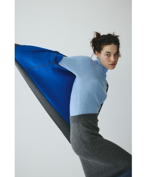 HeRIN.CYE(ヘリンドットサイ)の「Zip up knit tops ジップアップニットトップス(ニット/セーター・レディース・レッド/グレー・FREE)」の6枚目の写真