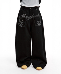 ROUGHNECK（ラフネック）の「バックフレアカーブパンツ ブラック（その他パンツ）」