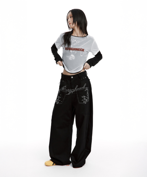 ROUGHNECK(ラフネック)の「バックフレアカーブパンツ ブラック(その他パンツ・レディース・その他・SMALL/MEDIUM)」の16枚目の写真
