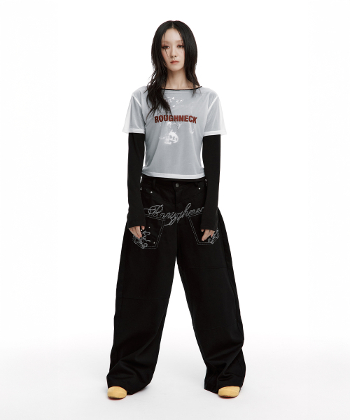 ROUGHNECK(ラフネック)の「バックフレアカーブパンツ ブラック(その他パンツ・レディース・その他・SMALL/MEDIUM)」の15枚目の写真