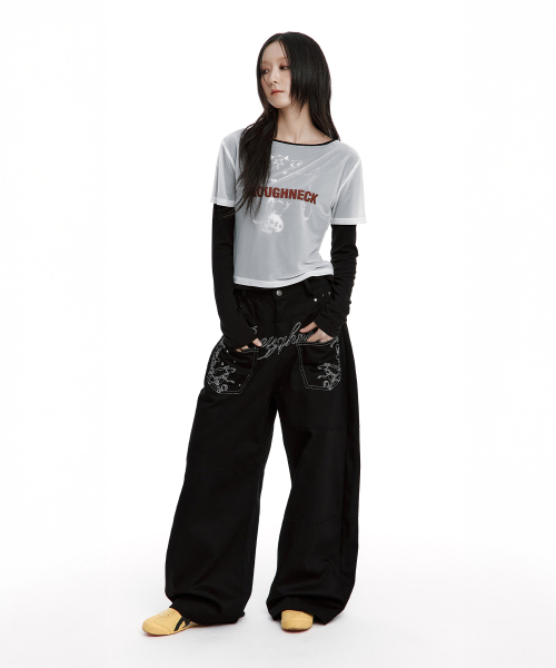ROUGHNECK(ラフネック)の「バックフレアカーブパンツ ブラック(その他パンツ・レディース・その他・SMALL/MEDIUM)」の14枚目の写真