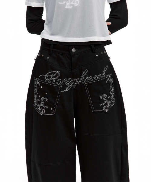 ROUGHNECK(ラフネック)の「バックフレアカーブパンツ ブラック(その他パンツ・レディース・その他・SMALL/MEDIUM)」の11枚目の写真