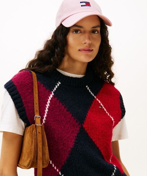 tommy jeans(トミー ジーンズ)の「【オンライン限定】ヘリテージコア フラッグロゴ 5パネルキャップ(キャップ・レディース・パープル/ホワイト・FREE)」の11枚目の写真