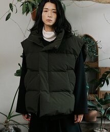 MALEN（マレン）の「ユニセックス グースダウン パディングベスト カーキ（ダウンベスト）」