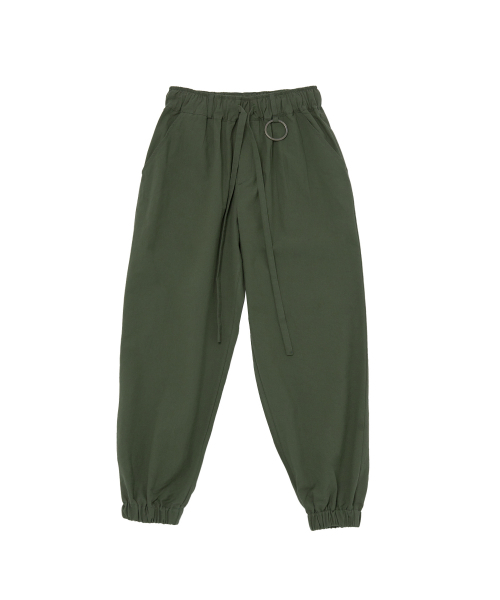 A NOTHING(アナッシング)の「LINEN-COTTON LOOSE-FIT JOGGER PANTS (Khaki)(スウェットパンツ・レディース・その他・SMALL/MEDIUM)」の1枚目の写真