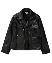 NAMERCLOTHING（ネイマークローディング）の「D-POCKET DOUBLE RIDER BLACK（ライダースジャケット）」