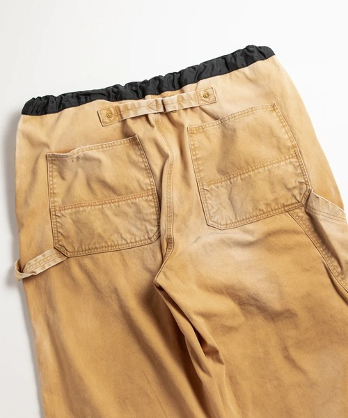 Anachronorm(アナクロノーム)の「【ANACHRONORM】AN386-D REMAKED DOUBLE KNEE DUCK PAINTER PANTS YELLOW OCHER(デニムパンツ・メンズ・ブラック/イエロー・3/2/1)」の3枚目の写真