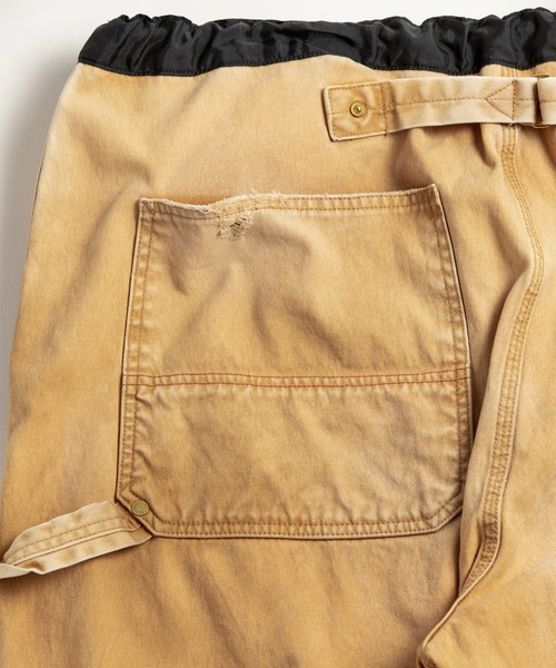 Anachronorm(アナクロノーム)の「【ANACHRONORM】AN386-D REMAKED DOUBLE KNEE DUCK PAINTER PANTS YELLOW OCHER(デニムパンツ・メンズ・ブラック/イエロー・3/2/1)」の5枚目の写真