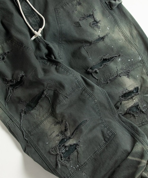 Anachronorm(アナクロノーム)の「【ANACHRONORM】AN386-D REMAKED DOUBLE KNEE DUCK PAINTER PANTS YELLOW OCHER(デニムパンツ・メンズ・ブラック/イエロー・3/2/1)」の14枚目の写真