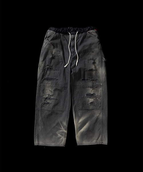 Anachronorm(アナクロノーム)の「【ANACHRONORM】AN386-D REMAKED DOUBLE KNEE DUCK PAINTER PANTS YELLOW OCHER(デニムパンツ・メンズ・ブラック/イエロー・3/2/1)」の16枚目の写真