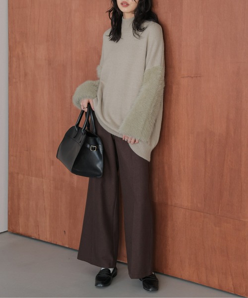 AMELY(エミリー)の「シャギースリーブニットトップス(ニット/セーター・レディース・ブラック/ベージュ/ブラウン・フリー)」の17枚目の写真