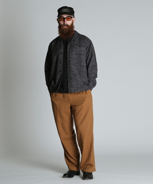 schott（ショット）の「Schott/ショット/MIX SHARK COLLAR SHIRT/ミックス シャークカラー シャツ（シャツ/ブラウス・メンズ・ブラウン/ブラック・2XL/XL/L/M）」の9枚目の写真