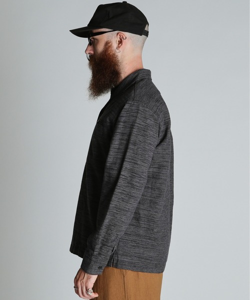schott（ショット）の「Schott/ショット/MIX SHARK COLLAR SHIRT/ミックス シャークカラー シャツ（シャツ/ブラウス・メンズ・ブラウン/ブラック・2XL/XL/L/M）」の3枚目の写真