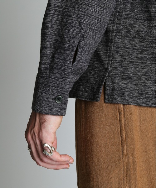 schott（ショット）の「Schott/ショット/MIX SHARK COLLAR SHIRT/ミックス シャークカラー シャツ（シャツ/ブラウス・メンズ・ブラウン/ブラック・2XL/XL/L/M）」の8枚目の写真