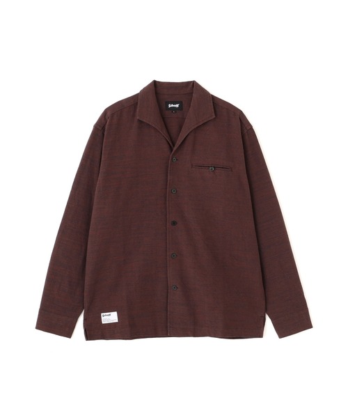 schott（ショット）の「Schott/ショット/MIX SHARK COLLAR SHIRT/ミックス シャークカラー シャツ（シャツ/ブラウス・メンズ・ブラウン/ブラック・2XL/XL/L/M）」の13枚目の写真