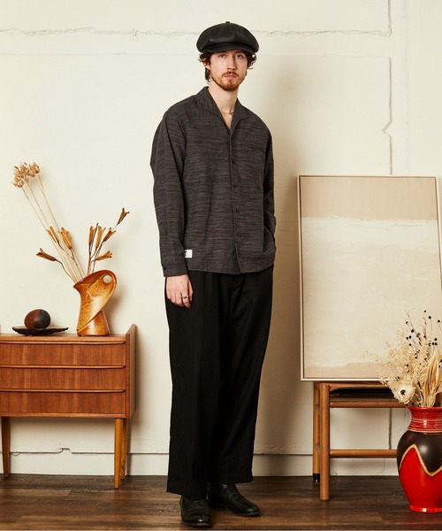 schott（ショット）の「Schott/ショット/MIX SHARK COLLAR SHIRT/ミックス シャークカラー シャツ（シャツ/ブラウス・メンズ・ブラウン/ブラック・2XL/XL/L/M）」の16枚目の写真