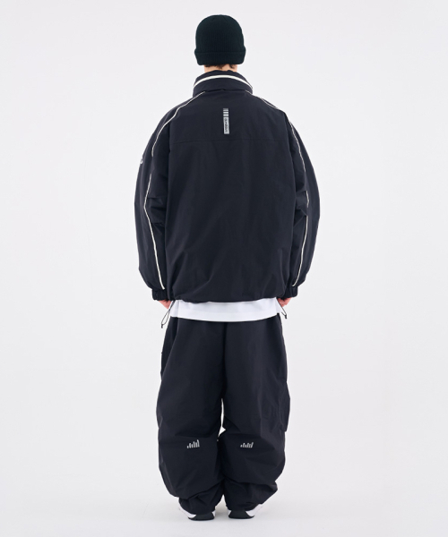 DOLL x DUMDIDUM] 2526 スリックジャケット＆パンツセット BLACK 男女
